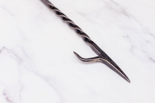 poker tip, a close up to see how it has been forge welded 