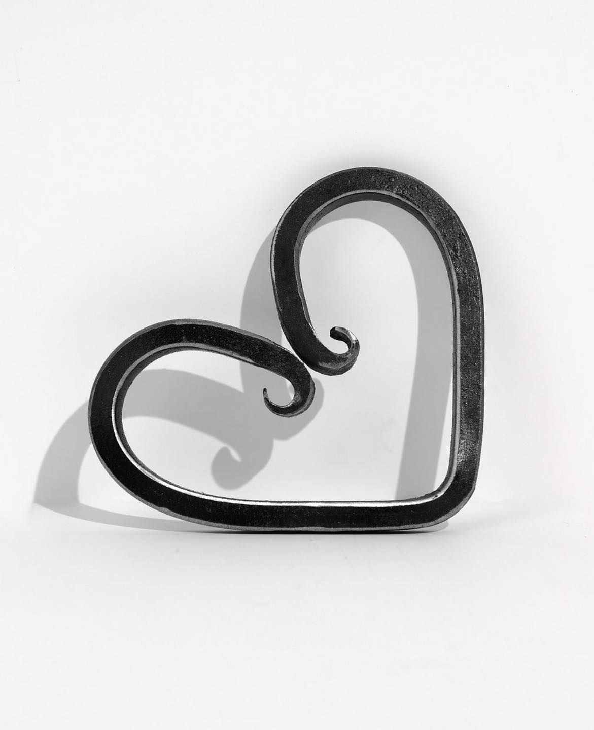 Steel heart on White