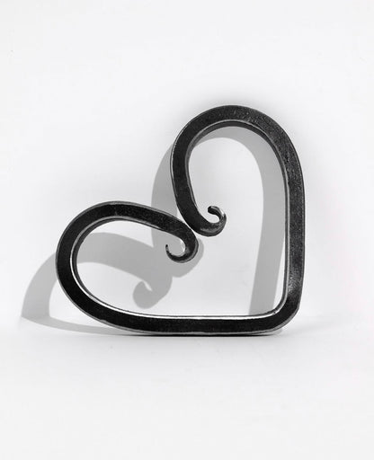 Steel heart on White